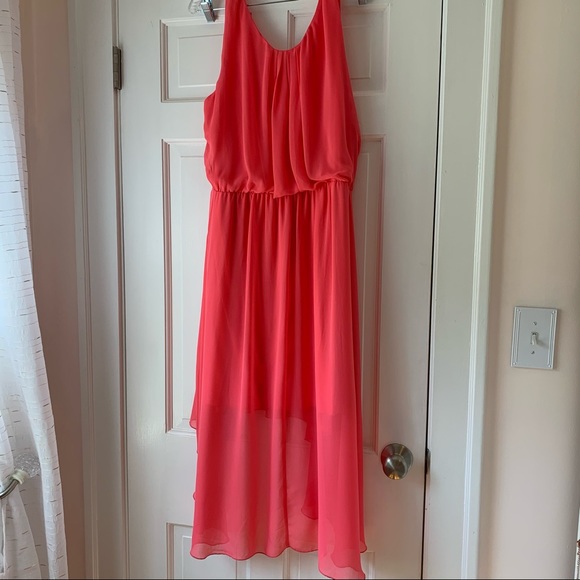 Daniel Rainn XL (Junior Sizing) Bright Coral Dress - Picture 5 of 9